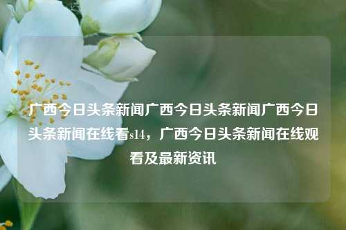 广西今日头条新闻广西今日头条新闻广西今日头条新闻在线看s14，广西今日头条新闻在线观看及最新资讯，广西今日头条新闻及最新资讯在线观看