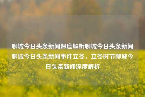 聊城今日头条新闻深度解析聊城今日头条新闻聊城今日头条新闻事件立冬，立冬时节聊城今日头条新闻深度解析，立冬时节聊城今日头条新闻深度解析