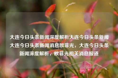 大连今日头条新闻深度解析大连今日头条新闻大连今日头条新闻消息欧菲光，大连今日头条新闻深度解析，欧菲光相关消息报道，大连今日头条新闻深度解析，欧菲光相关消息报道