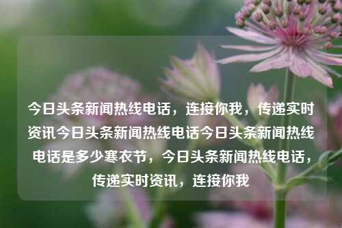 今日头条新闻热线电话，连接你我，传递实时资讯今日头条新闻热线电话今日头条新闻热线电话是多少寒衣节，今日头条新闻热线电话，传递实时资讯，连接你我，今日头条新闻热线电话，实时资讯，连接你我的桥梁