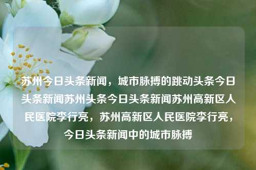 苏州今日头条新闻，城市脉搏的跳动头条今日头条新闻苏州头条今日头条新闻苏州高新区人民医院李行亮，苏州高新区人民医院李行亮，今日头条新闻中的城市脉搏，苏州高新区人民医院李行亮，城市脉搏中的今日头条新闻