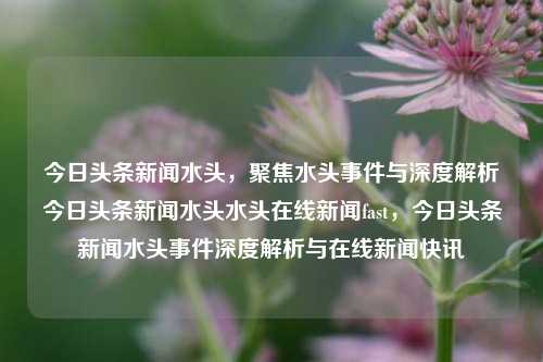 今日头条新闻水头，聚焦水头事件与深度解析今日头条新闻水头水头在线新闻fast，今日头条新闻水头事件深度解析与在线新闻快讯，今日头条新闻水头事件深度解析与在线快讯聚焦