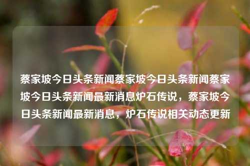 蔡家坡今日头条新闻蔡家坡今日头条新闻蔡家坡今日头条新闻最新消息炉石传说，蔡家坡今日头条新闻最新消息，炉石传说相关动态更新，蔡家坡今日头条新闻及炉石传说动态更新