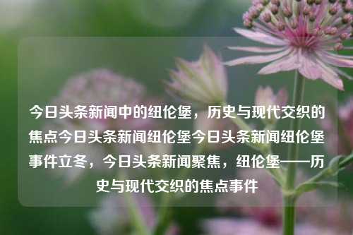 今日头条新闻中的纽伦堡，历史与现代交织的焦点今日头条新闻纽伦堡今日头条新闻纽伦堡事件立冬，今日头条新闻聚焦，纽伦堡——历史与现代交织的焦点事件，纽伦堡，历史与现代交织的焦点事件