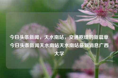 今日头条新闻，天水南站，交通枢纽的新篇章今日头条新闻天水南站天水南站最新消息广西大学