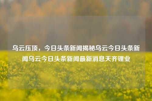 乌云压顶，今日头条新闻揭秘乌云今日头条新闻乌云今日头条新闻最新消息天齐锂业