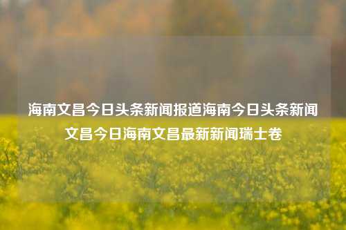 海南文昌今日头条新闻报道海南今日头条新闻文昌今日海南文昌最新新闻瑞士卷