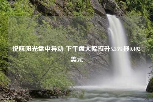 悦航阳光盘中异动 下午盘大幅拉升5.35%报0.492美元