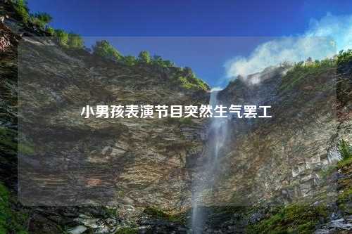 小男孩表演节目突然生气罢工